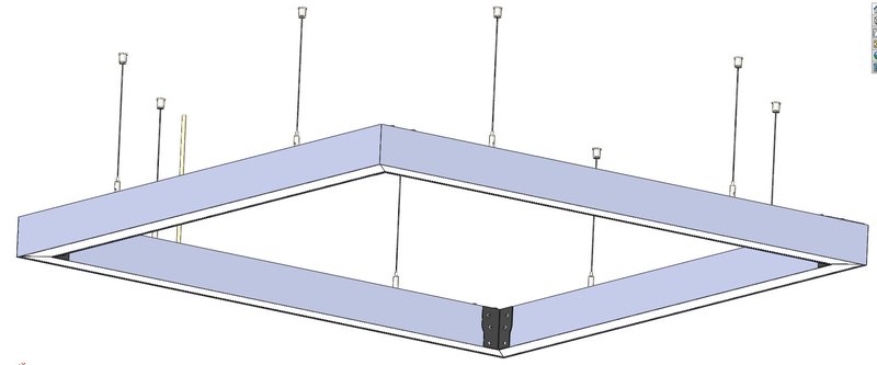 Квадратный светодиодный светильник A-OFFICE 160D4KO UNIFORM